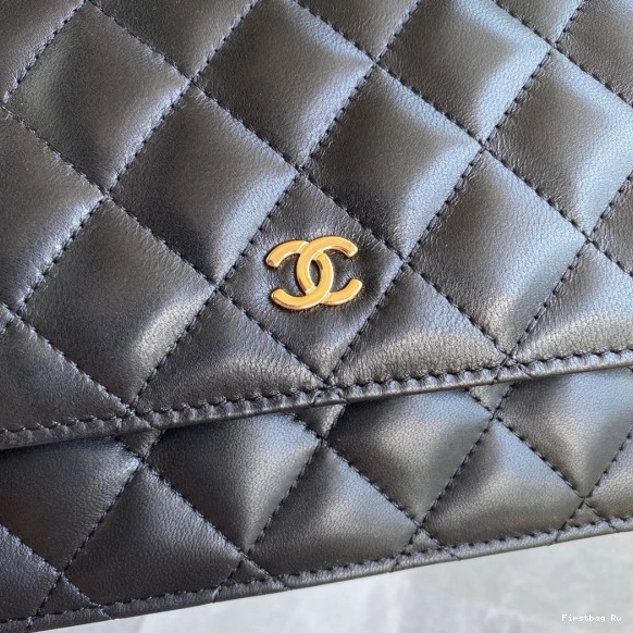 First Bag Ru WALLET CHAIN NEW CHANEL LAMBSKIN EDITION 0725